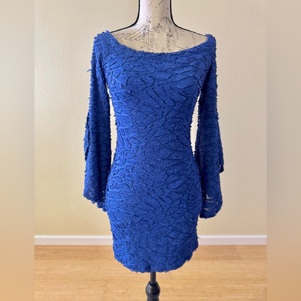 Valiant Elegant Blue Textured Women's Size S